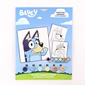 Bluey Bluey Paint by Numbers Set – 6 Sheets with Paint and Brush