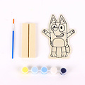 Bluey Bluey Verfset Hout Knutselpakket – Houten Schilderfiguur – Kinderen Tekenen & Verven