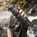 WatertoGo Water-to-Go Active Flasche 1L Schwarz – Wasserfilterflasche für Reisen & Sport – Mit 3-in-1 Filter – BPA-frei