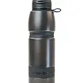 WatertoGo Water-to-Go Active Flasche 1L Schwarz – Wasserfilterflasche für Reisen & Sport – Mit 3-in-1 Filter – BPA-frei