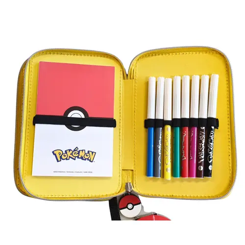 Pokemon Pokémon Etui met Inhoud – 2 Vakken – Pikachu Design – Geel – Officieel Gelicenseerd Pokemon Pokémon Etui met Inhoud – 2 Vakken – Pikachu Design – Geel – Officieel Gelicenseerd