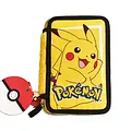 Pokemon Pokémon Etui met Inhoud – 2 Vakken – Pikachu Design – Geel – Officieel Gelicenseerd