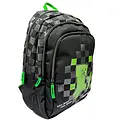 Minecraft Minecraft Creeper Rugzak Kinderen – Schooltas Jongens en Meisjes – 3 Vakken – Zwarte Rugtas