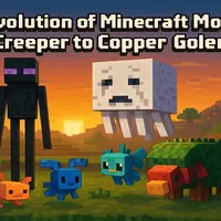De evolutie van Minecraft mobs: van Creeper tot Copper Golem + merchandise voor fans