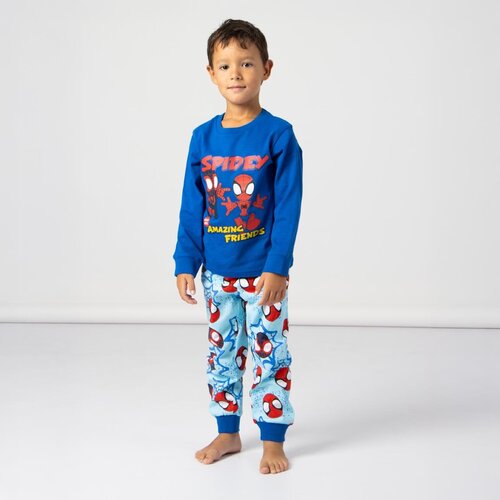 Marvel Marvel Spidey and His Amazing Friends Boys Pyjamas – Cotton – Blue Kids Sleepwear