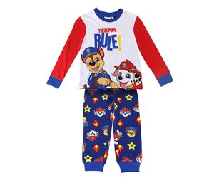 PAW PATROL Schlafanzug Für Jungen – Zweiteilig, 100% Baumwolle | Mit Rundhals Und Bequemer Hose