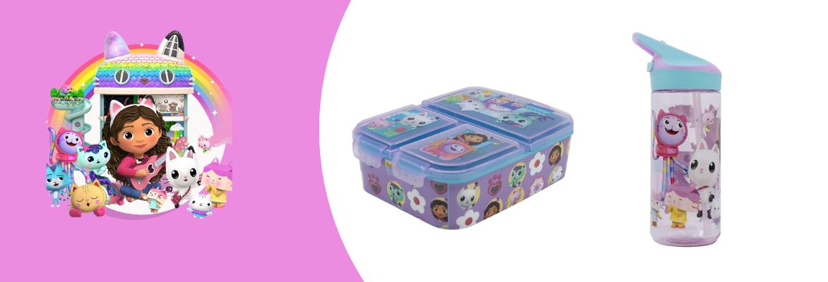 Gabby’s Dollhouse Lunchboxes and Bottles