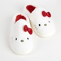 Hello Kitty Hello Kitty Hausschuhe Mädchen – Weiß mit Roter Schleife – Weich & Warm Hello Kitty Hello Kitty Hausschuhe Mädchen – Weiß mit Roter Schleife – Weich & Warm