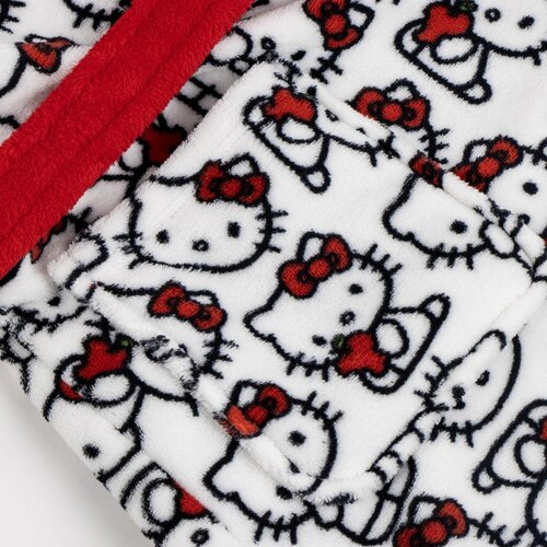 Hello Kitty Hello Kitty Girls Bathrobe – Soft Fleece with Hood & Bow – Official Sanrio Hello Kitty Hello Kitty Girls Bathrobe – Soft Fleece with Hood & Bow – Official Sanrio