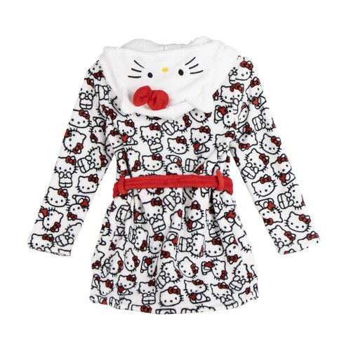 Hello Kitty Hello Kitty Girls Bathrobe – Soft Fleece with Hood & Bow – Official Sanrio Hello Kitty Hello Kitty Girls Bathrobe – Soft Fleece with Hood & Bow – Official Sanrio