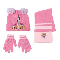 Paw Patrol Skye Unicorn Winterset - Muts, Sjaal en Handschoenen - Meisjes - Roze - Officieel Nickelodeon