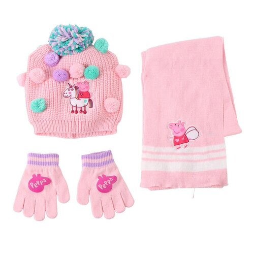Peppa Pig Peppa Pig Winterset für Mädchen – Rosa Mütze, Schal und Handschuhe – Offiziell Lizenziert Peppa Pig Peppa Pig Winterset für Mädchen – Rosa Mütze, Schal und Handschuhe – Offiziell Lizenziert