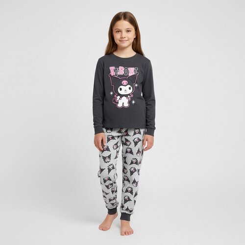 Hello Kitty Hello Kitty Kuromi Pyjama voor Meisjes – Zwart en Grijs – Officieel Gelicenseerd Hello Kitty Hello Kitty Kuromi Pyjama voor Meisjes – Zwart en Grijs – Officieel Gelicenseerd
