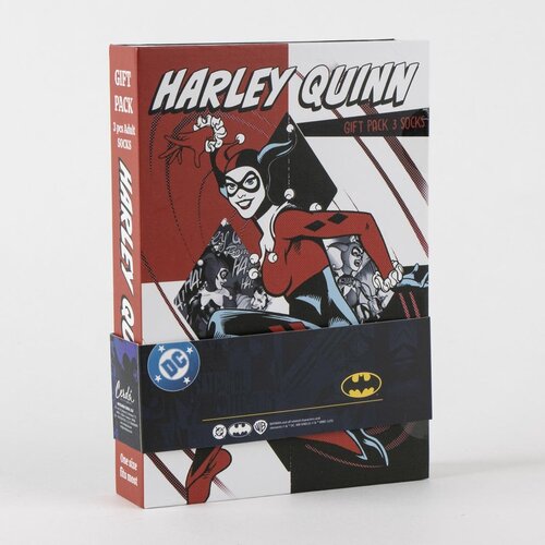 DC Comics Harley Quinn Socks Gift Set – 3 Pairs – Official DC Comics – Size 36–43 DC Comics Harley Quinn Socks Gift Set – 3 Pairs – Official DC Comics – Size 36–43