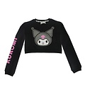 Hello Kitty Hello Kitty Kuromi Sweater Girls – Black Cropped Jumper – Official Sanrio