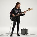 Hello Kitty Hello Kitty Kuromi Sweater Girls – Black Cropped Jumper – Official Sanrio