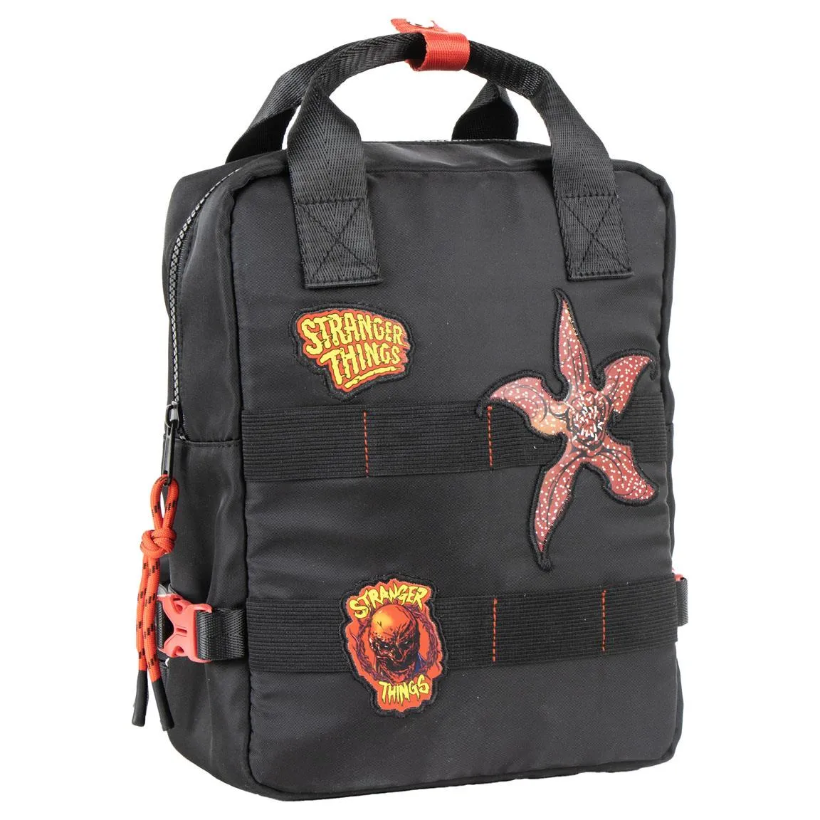 Stranger Things Backpack - Black Demogorgon Patch Backpack with Red ...