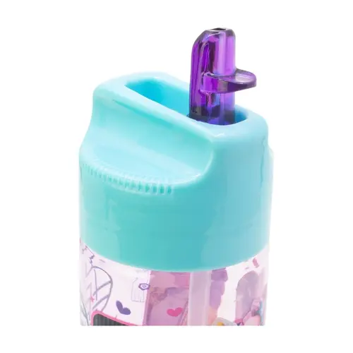 Kpop Demon Hunters Kpop Demon Hunters Drinkfles met Rietje – Turquoise Paars