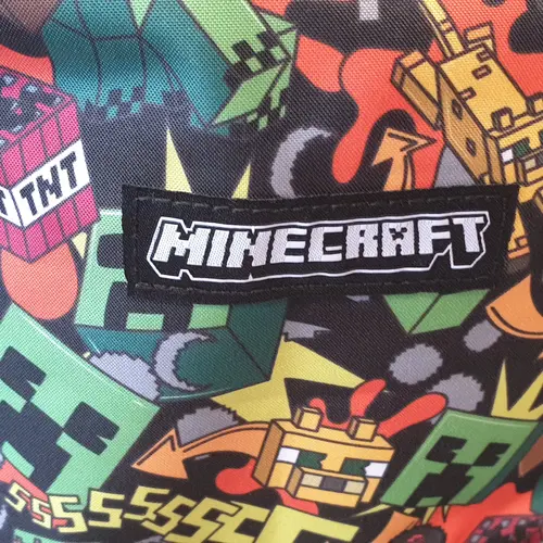 Minecraft Minecraft Rugzak voor Jongens en Meisjes – Creeper Schooltas met Voorvak en Drinkflesvak – Officieel Gelicenseerd