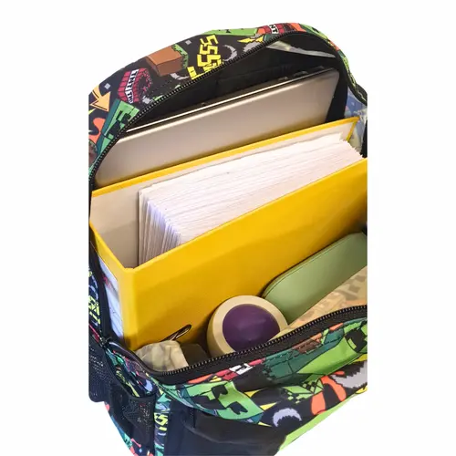 Minecraft Minecraft Backpack for Boys and Girls – Creeper School Backpack with Front Pocket and Bottle Holder – Officially Licensed