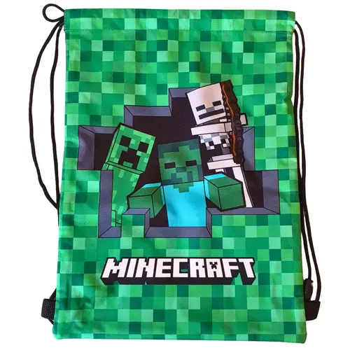 Minecraft Minecraft Gymtas Kinderen – Sporttas met Trekkoord – Officiële Minecraft Gymbag voor School en Sport