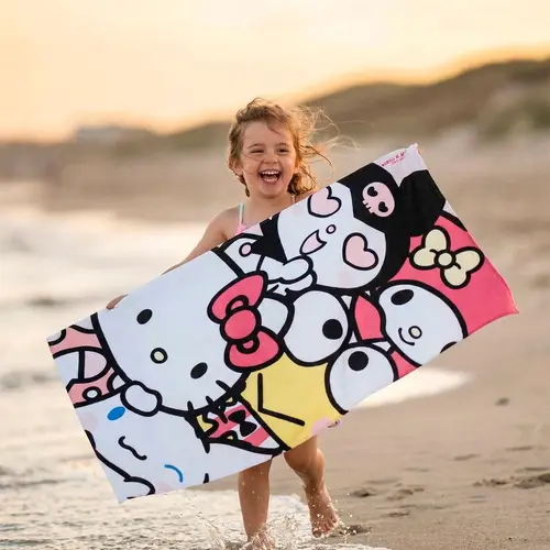 Hello Kitty Hello Kitty Beach Towel – Polyester – 70x140 cm – Quick Dry – Lightweight