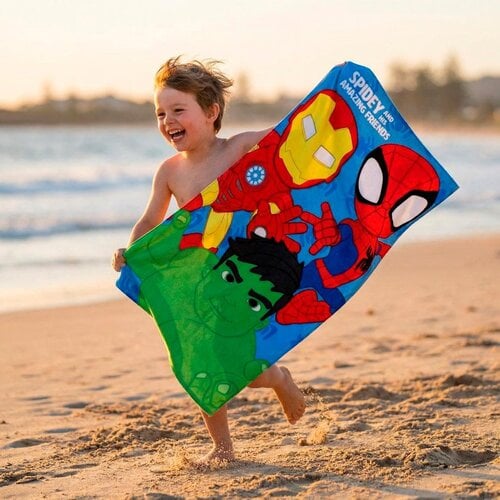 Marvel Spidey Strandlaken – 70x140 cm – Polyester – Sneldrogend – Lichtgewicht – Spidey and his Amazing Friends