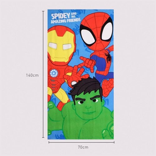 Marvel Spidey Strandlaken – 70x140 cm – Polyester – Sneldrogend – Lichtgewicht – Spidey and his Amazing Friends