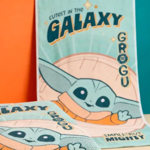 Disney Star Wars The Mandalorian Strandtuch Grogu – Badetuch – Schnelltrocknend – Polyester – 90x180 cm