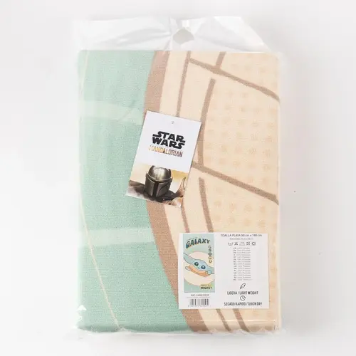 Disney Star Wars The Mandalorian Strandtuch Grogu – Badetuch – Schnelltrocknend – Polyester – 90x180 cm