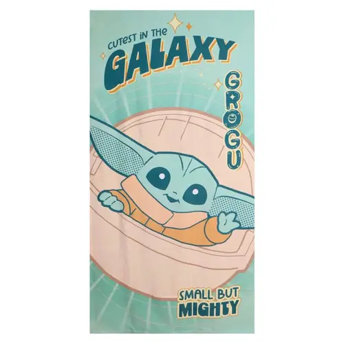 Disney Star Wars The Mandalorian Strandtuch Grogu – Badetuch – Schnelltrocknend – Polyester – 90x180 cm