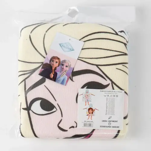 Disney Frozen Poncho Elsa und Anna – Badeponcho Kinder – Strandponcho – Schnelltrocknend – Polyester – Mit Kapuze