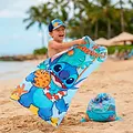 Disney Disney Stitch Strandset – Strandtuch, Turnbeutel und Kappe – Hawaii Stitch – Sommer Strand Zubehör Kinder