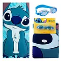 Disney Disney Stitch Strandtuch mit Schwimmbrille – Handtuch und Schwimmset Kinder – Strand Pool Urlaub Zubehör