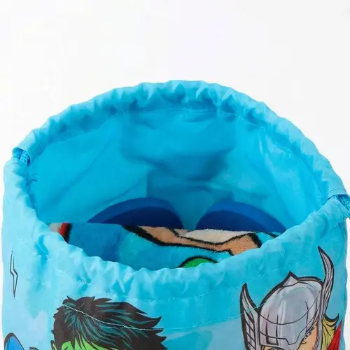 Marvel Marvel Avengers Strandlaken Zwemtas en Pet – Strandset Kind – Handdoek Tas Cap – Strand Zwembad Vakantie