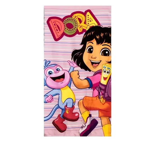 Nickelodeon Dora Strandlaken Zwemtas en Pet – Strandset Kind – Handdoek Tas Cap – Strand Zwembad Vakantie