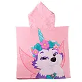 Nickelodeon Paw Patrol Poncho Handtuch Skye und Everest – Kinder Strandponcho mit Kapuze – Schnell trocknend