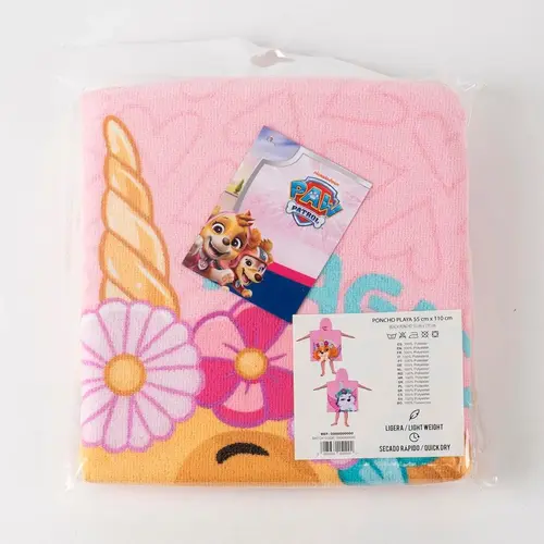 Nickelodeon Paw Patrol Poncho Handdoek Skye en Everest – Kinder Strandponcho met Capuchon – Sneldrogend en Zacht