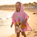 Nickelodeon Paw Patrol Poncho Handtuch Skye und Everest – Kinder Strandponcho mit Kapuze – Schnell trocknend
