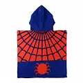 Marvel Spiderman Poncho Jungen – Marvel Strandponcho mit Kapuze – Kinder Handtuch Poncho Schnelltrocknend – Strand Schwimmbad Urlaub