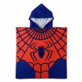Marvel Spiderman Poncho Jungen – Marvel Strandponcho mit Kapuze – Kinder Handtuch Poncho Schnelltrocknend – Strand Schwimmbad Urlaub