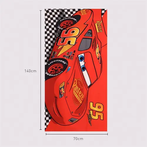 Disney Disney Cars Strandlaken – Lightning McQueen Handdoek – Sneldrogend – Strand Zwembad Vakantie – 70x140 cm