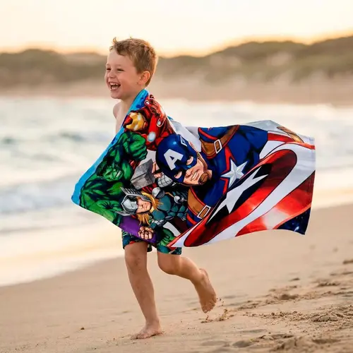 Marvel Avengers Strandlaken – Marvel Handdoek – 70x140 cm – Jongens – Sneldrogend