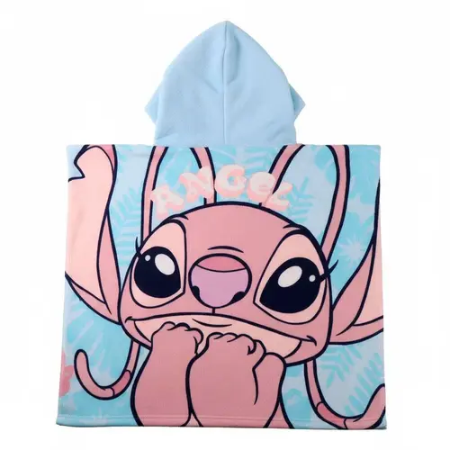 Disney Stitch Handdoek Poncho – Disney Kinder Poncho Handdoek – 55x110 cm – Meisjes – Sneldrogend