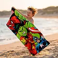 Marvel Marvel Avengers Strandlaken – Hulk Spiderman Iron Man – 70x140 cm – Sneldrogend – Kinder Strandhanddoek