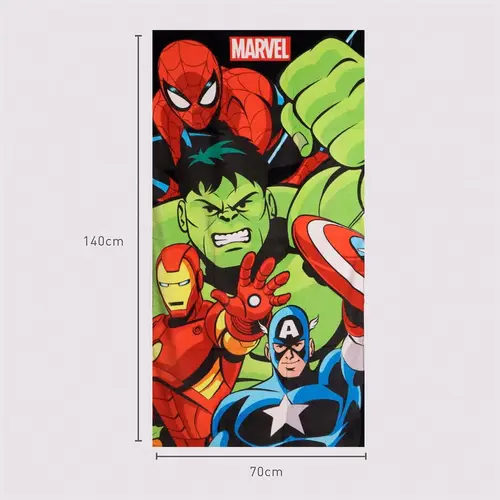 Marvel Marvel Avengers Beach Towel – Hulk Spiderman Iron Man – 70x140 cm – Quick Dry – Kids Towel