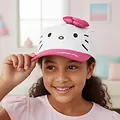 Hello Kitty Hello Kitty Pet met Strik – Roze/Wit Cap – Verstelbare Kinder Pet – Zomer Pet Meisjes – Zonbescherming – Officieel Gelicenseerd