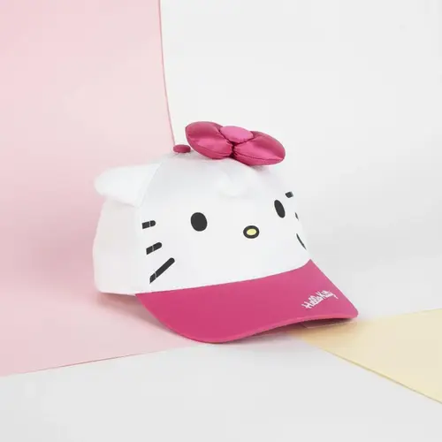 Hello Kitty Hello Kitty Cap with Bow – Pink/White Kids Cap – Adjustable – Summer Cap Girls – Sun Protection – Officially Licensed