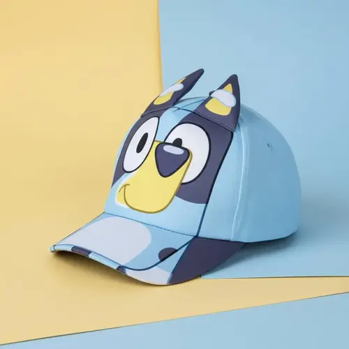 Nickelodeon Bluey Cap Blue – Kids Hat with 3D Ears – Adjustable – Officially Licensed