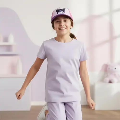 Hello Kitty Hello Kitty & Kuromi Pet Paars Roze – Kinderpet – Verstelbaar – Officieel Gelicenseerd